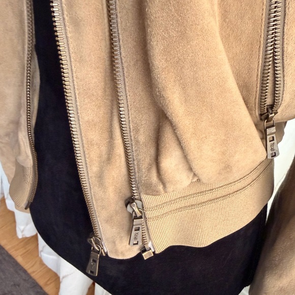 YSL SUEDE LEATHER JACKET SIZE 38 in olive color. - Picture 3 of 13